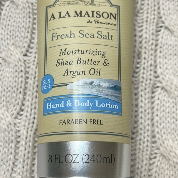 NWOT. A LA MAISON Fresh Sea Salt Hand & Body Lotion. 8 oz. parade free. Shea. - Picture 2 of 4